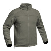 Chaqueta con capucha FIGHTER Polar Fleece verde, 400 g/m²
