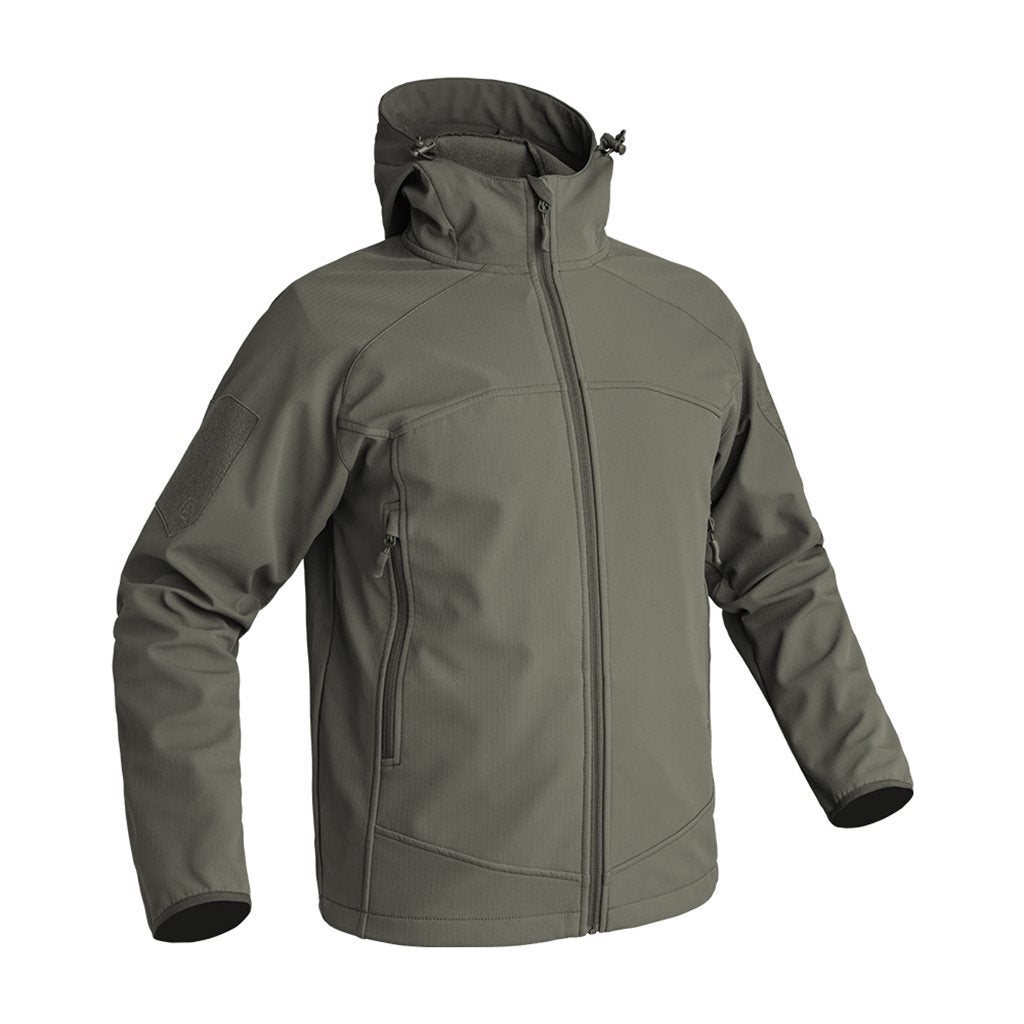 Chaqueta INSTRUCTOR softshell verde, cortavientos de 3 capas X-MOVE 360° elástico