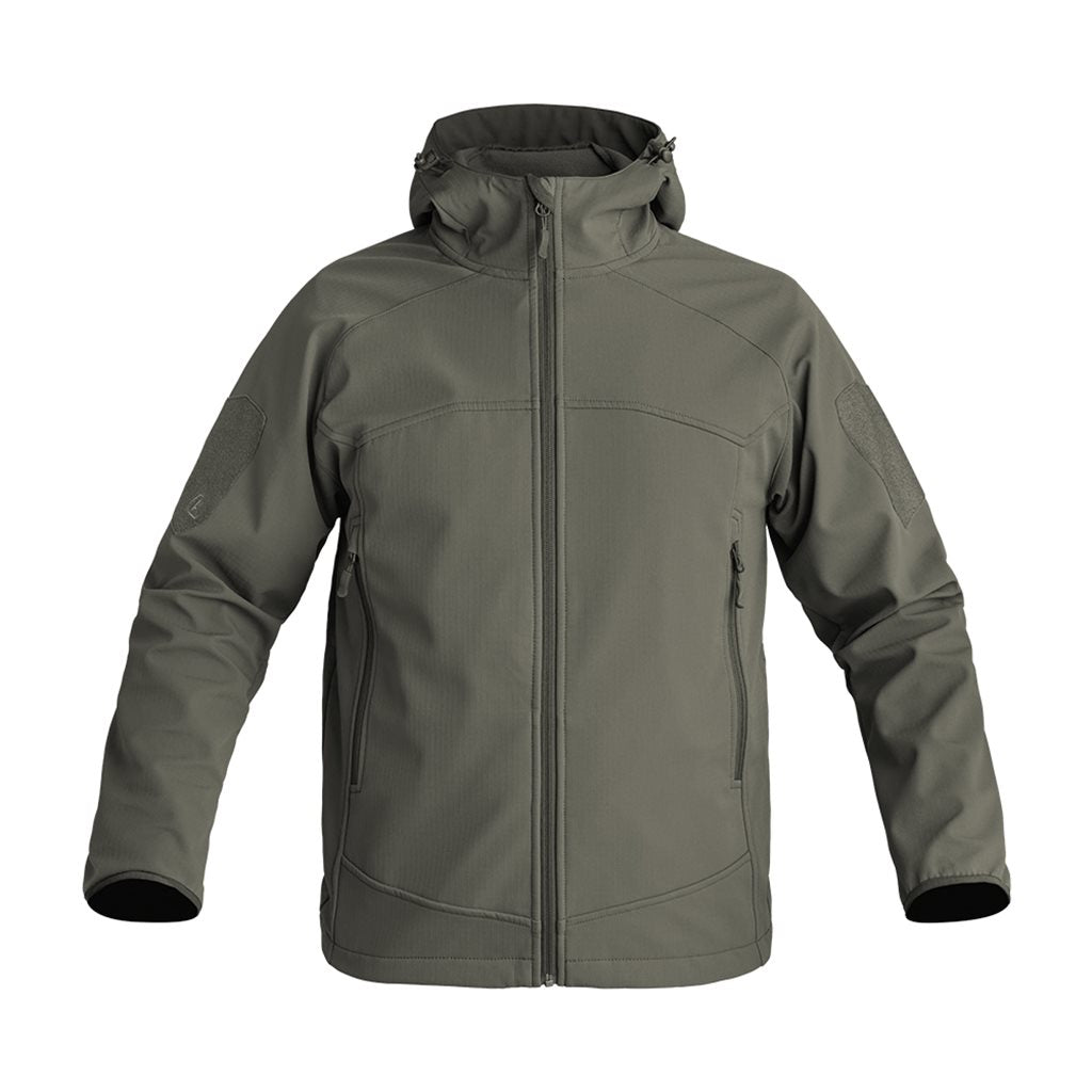 Chaqueta INSTRUCTOR softshell verde, cortavientos de 3 capas X-MOVE 360° elástico