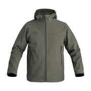 Chaqueta INSTRUCTOR softshell verde, cortavientos de 3 capas X-MOVE 360° elástico