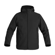 Chaqueta softshell INSTRUCTOR negra resistente al viento, X-MOVE 360° de tres capas