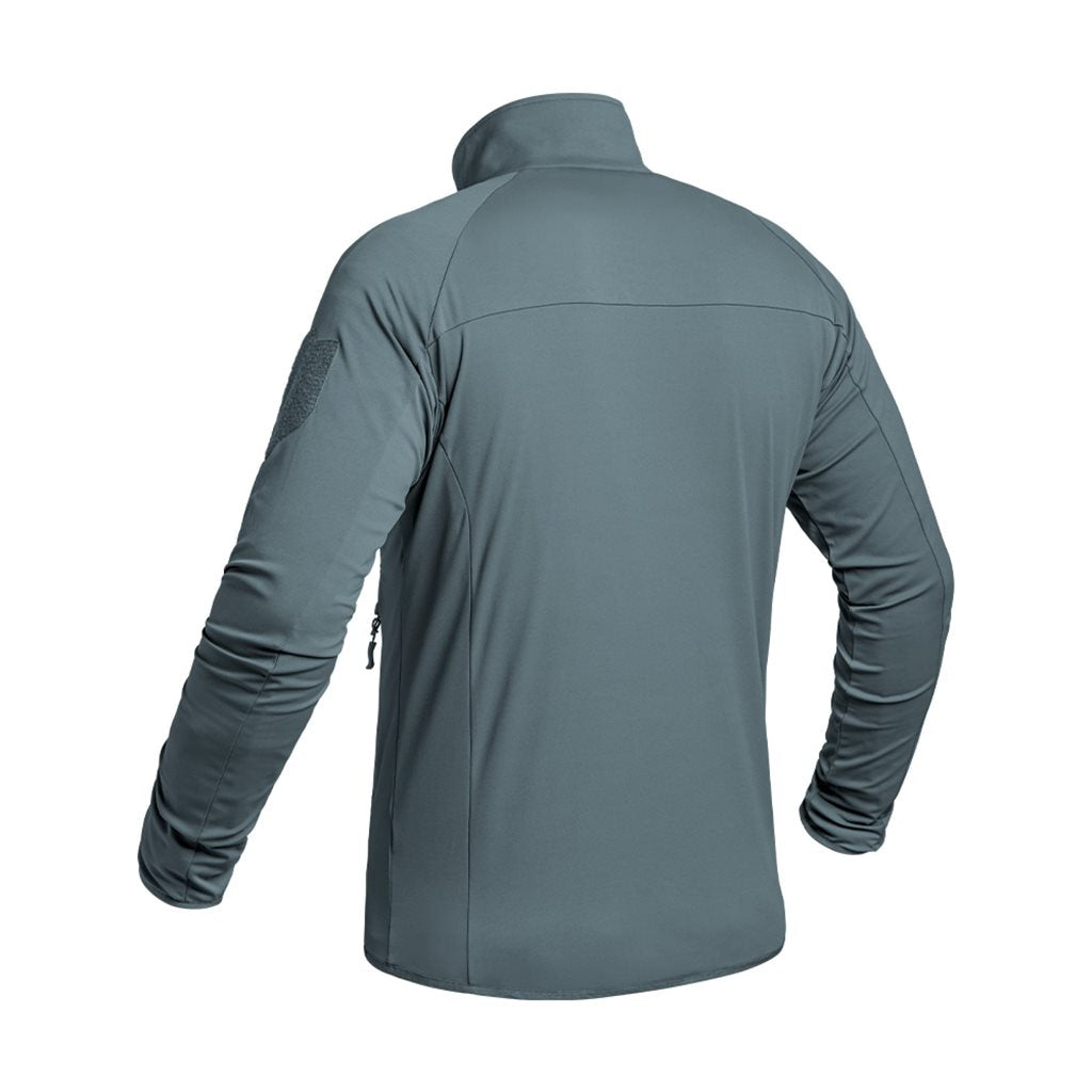 Sudadera funcional gris INSTRUCTOR X-MOVE con cremallera, tejido ligero y ajuste ceñido
