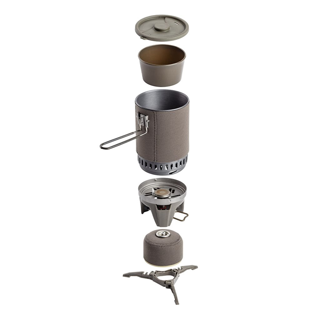 Hornillo de gas TAC-BOIL 1 L COYOTE, compacto de 7 piezas con encendido piezoeléctrico