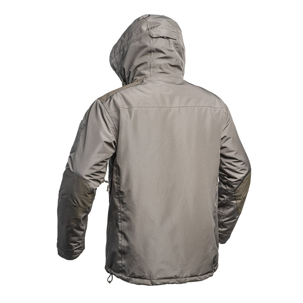 Parka FIGHTER XMF 200 hardshell verde, acolchada con membrana resistente y cómoda