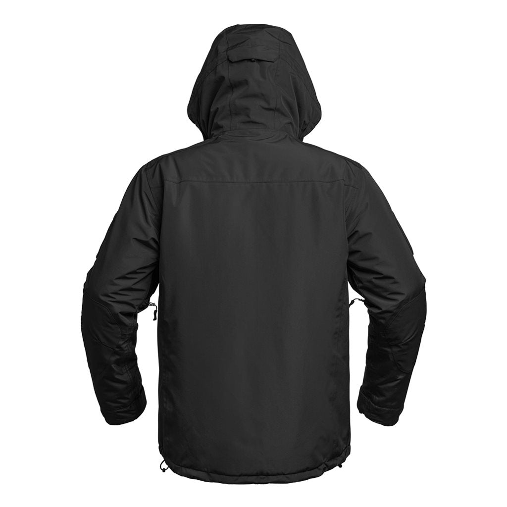 Parka FIGHTER XMF 200 hardshell negra, acolchada con membrana y alta resistencia mecánica