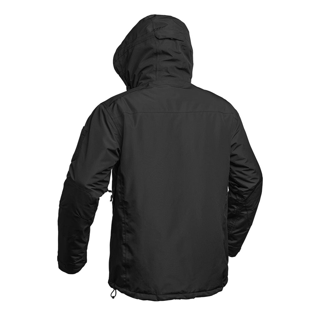 Parka FIGHTER XMF 200 hardshell negra, acolchada con membrana y alta resistencia mecánica