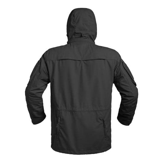 Bunda FIGHTER LONG rip-stop 5.0 negra con capucha, estilo militar, resistente y práctica