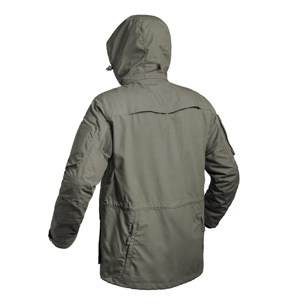 Chaqueta FIGHTER LONG rip-stop 5.0 verde con capucha