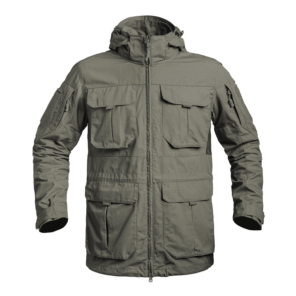 Chaqueta FIGHTER LONG rip-stop 5.0 verde con capucha