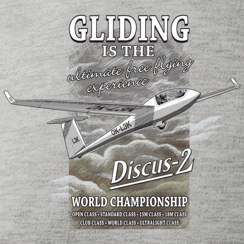 Camiseta DISCUS-2 gris, algodón agradable, gramaje 200 g/m2