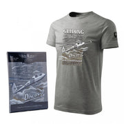 Camiseta DISCUS-2 gris, algodón agradable, gramaje 200 g/m2