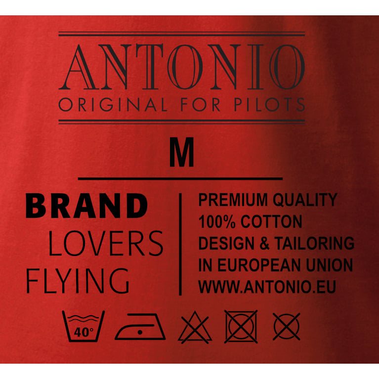 Camiseta roja EXTRA 300 inspirada en el avión acrobático AEROBATICA
