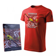 Camiseta roja EXTRA 300 inspirada en el avión acrobático AEROBATICA