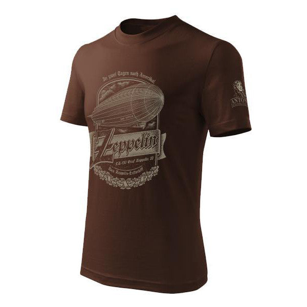 Camiseta de algodón con motivo del dirigible Zeppelin