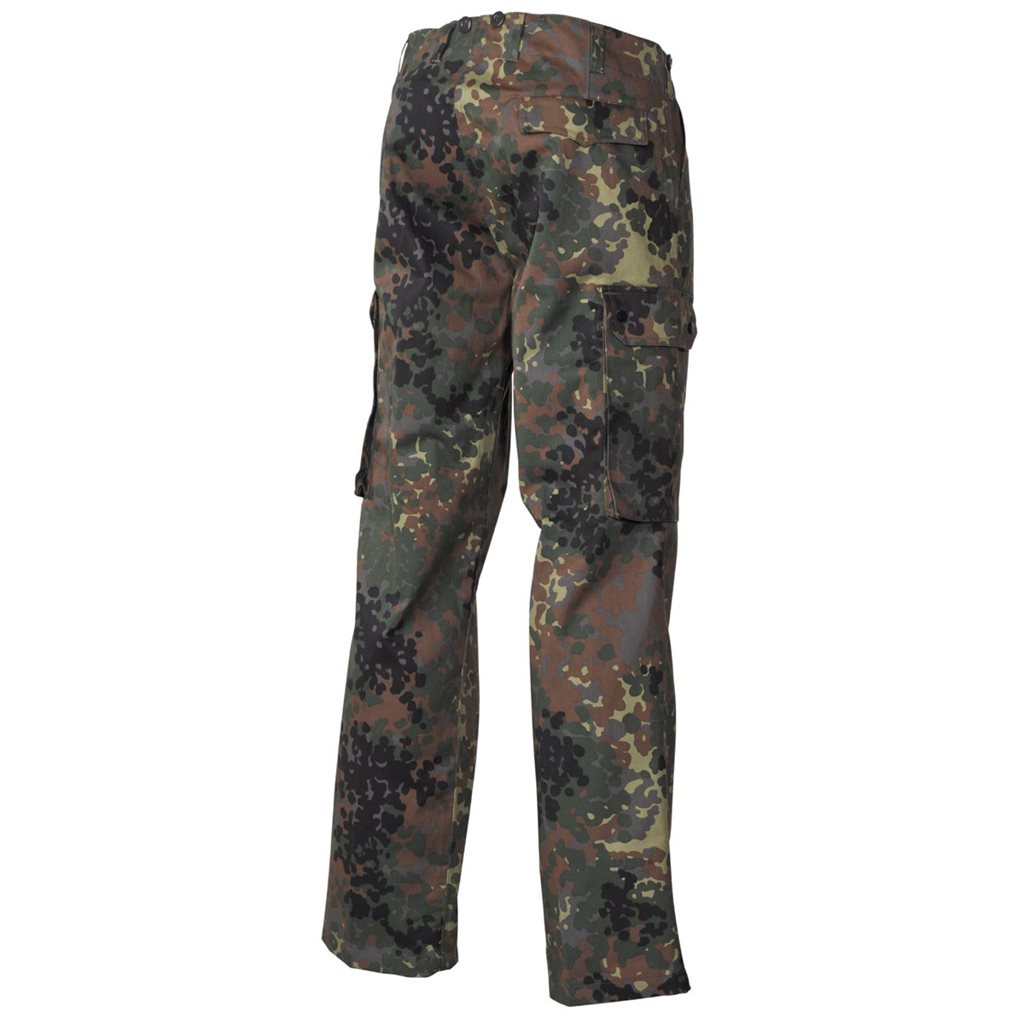Pantalones de campo BW FLECKTARN 5 colores con bolsillos laterales y solapa de cierre a presion