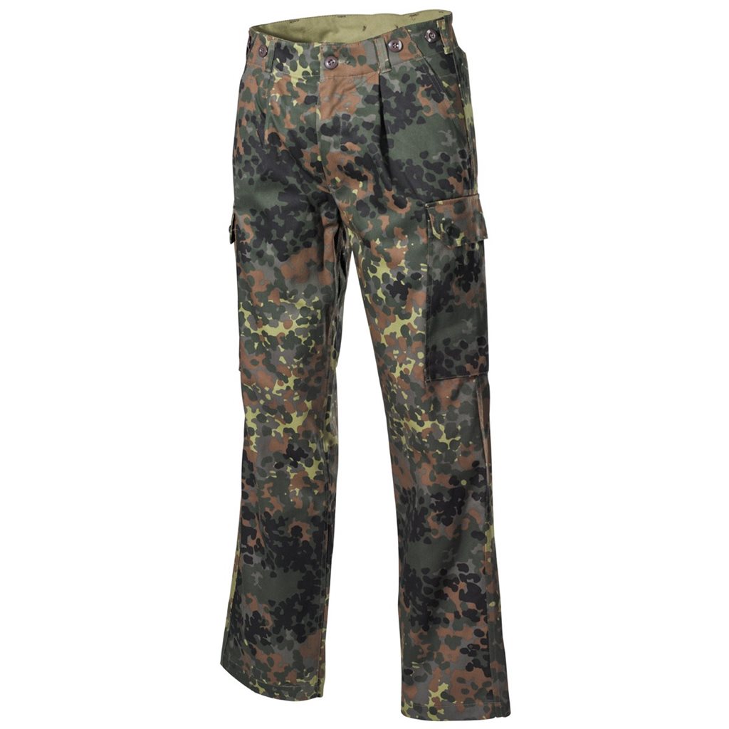 Pantalones de campo BW FLECKTARN 5 colores con bolsillos laterales y solapa de cierre a presion