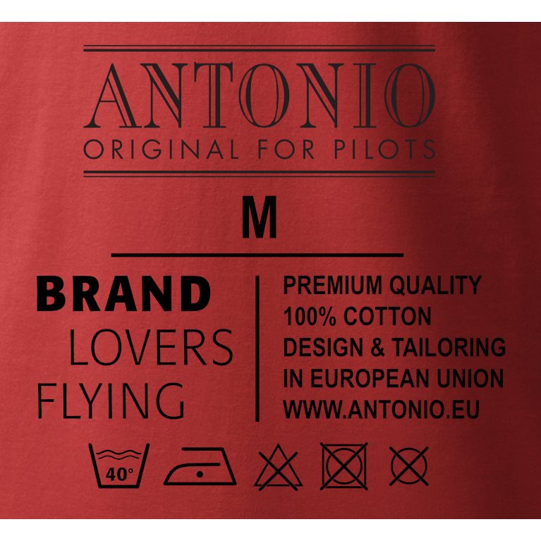Camiseta roja de algodón con estampado del monoplano acrobático Zlín Z-142