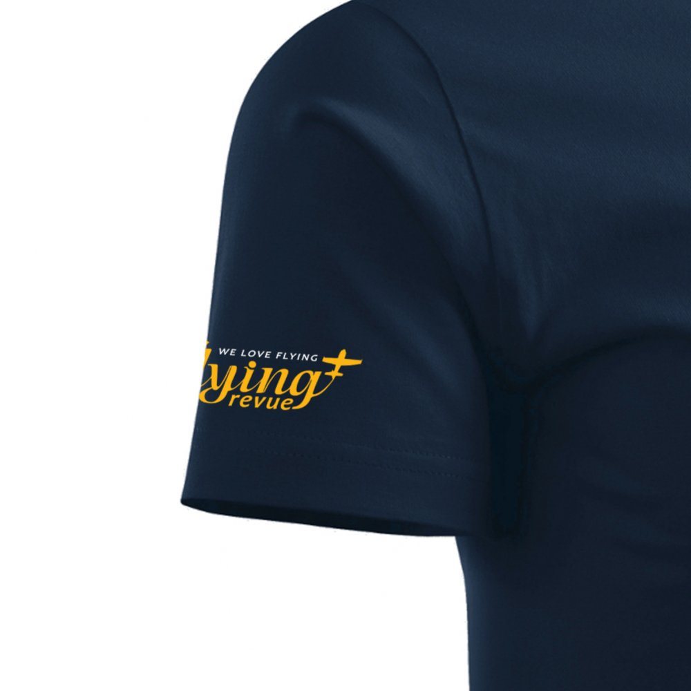 Camiseta manga corta CIRCUIT azul con motivo del circuito aeroportuario