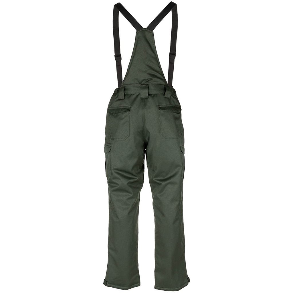 Pantalones POLAR térmicos verdes con membrana TPU y tirantes desmontables