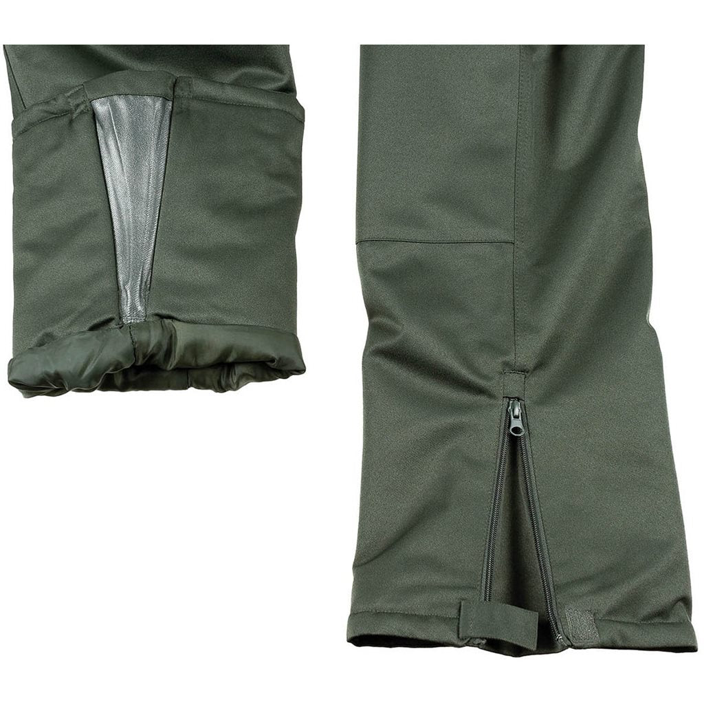 Pantalones POLAR térmicos verdes con membrana TPU y tirantes desmontables