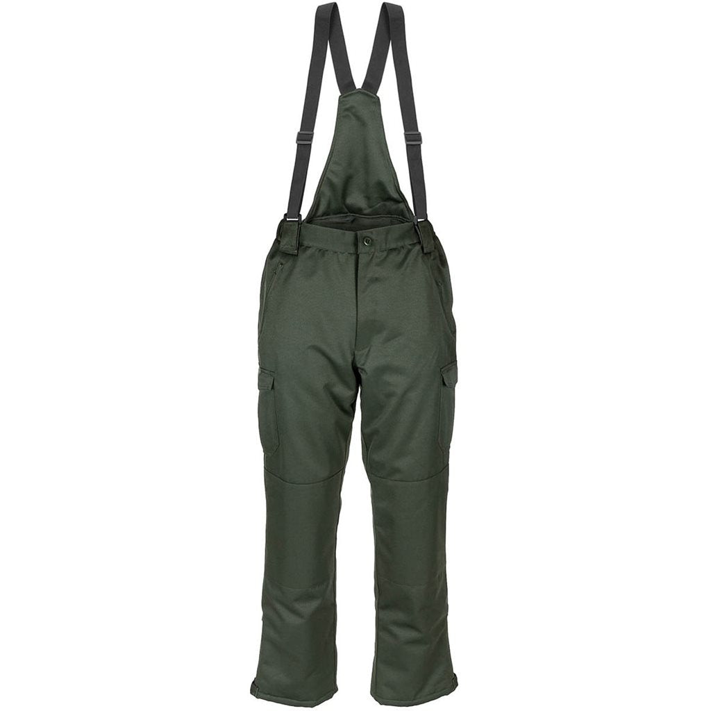 Pantalones POLAR térmicos verdes con membrana TPU y tirantes desmontables