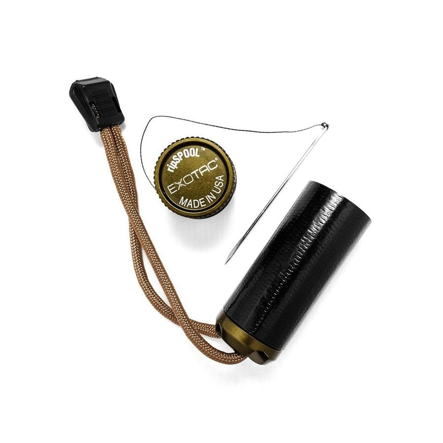 Set de costura RIPSPOOL™ negro con aguja metálica, cinta adhesiva y cordón universal