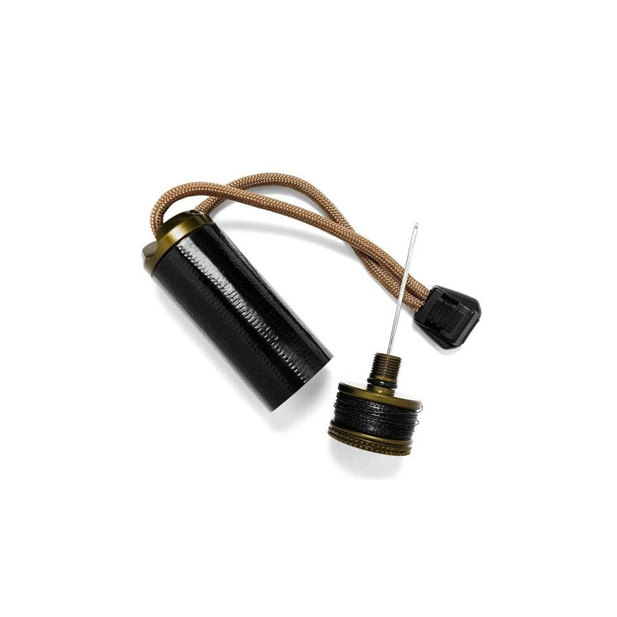 Set de costura RIPSPOOL™ negro con aguja metálica, cinta adhesiva y cordón universal