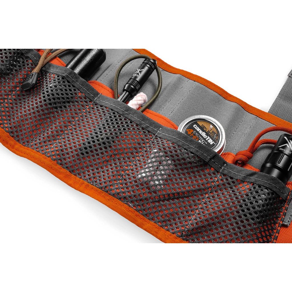 Funda TOOLROLL SURVIVAL EDC para herramientas de bushcraft, encendido y EDC, resistente y compacta