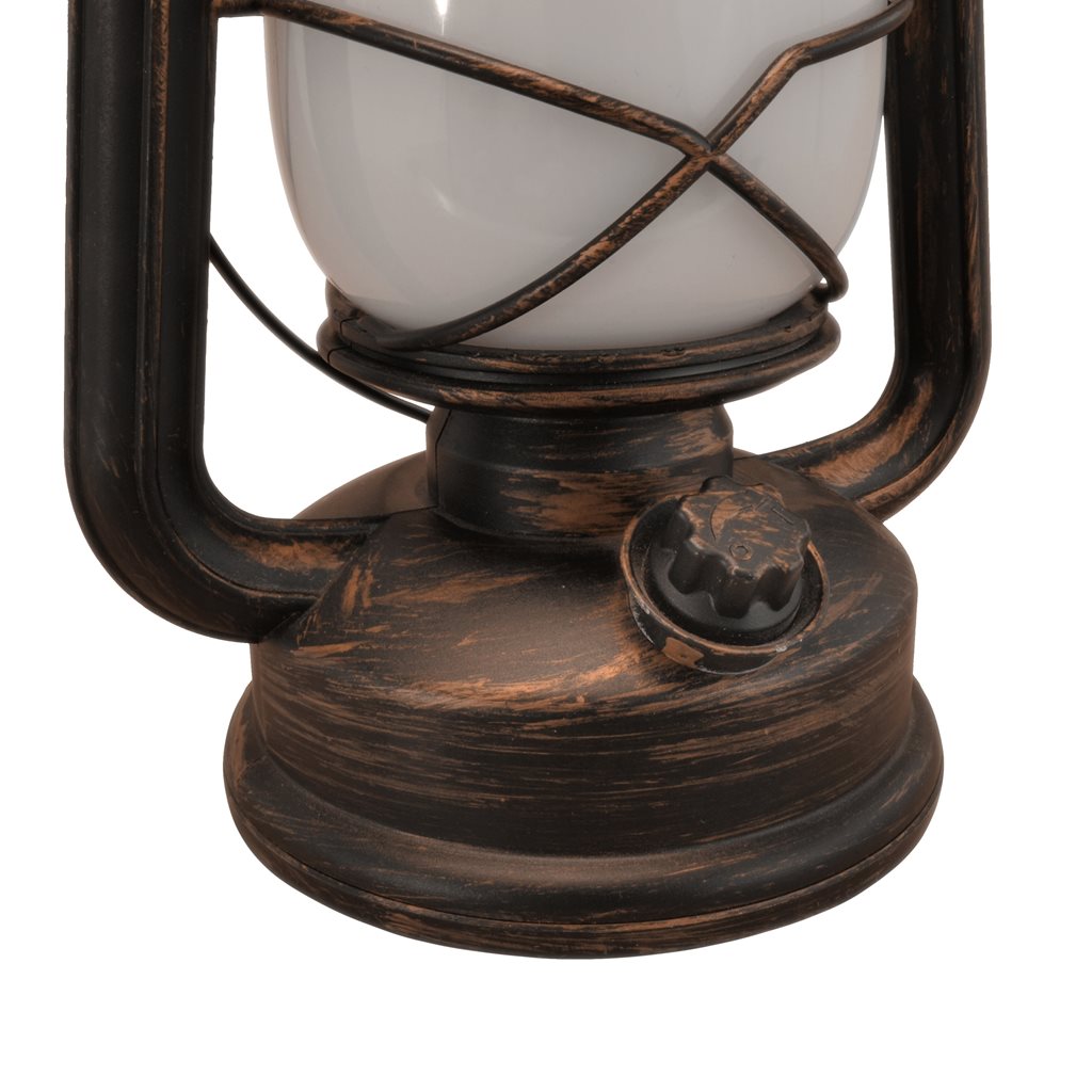 Lámpara petroleo a pilas 3xAA LED retro, estilo clásico, altura 24 cm
