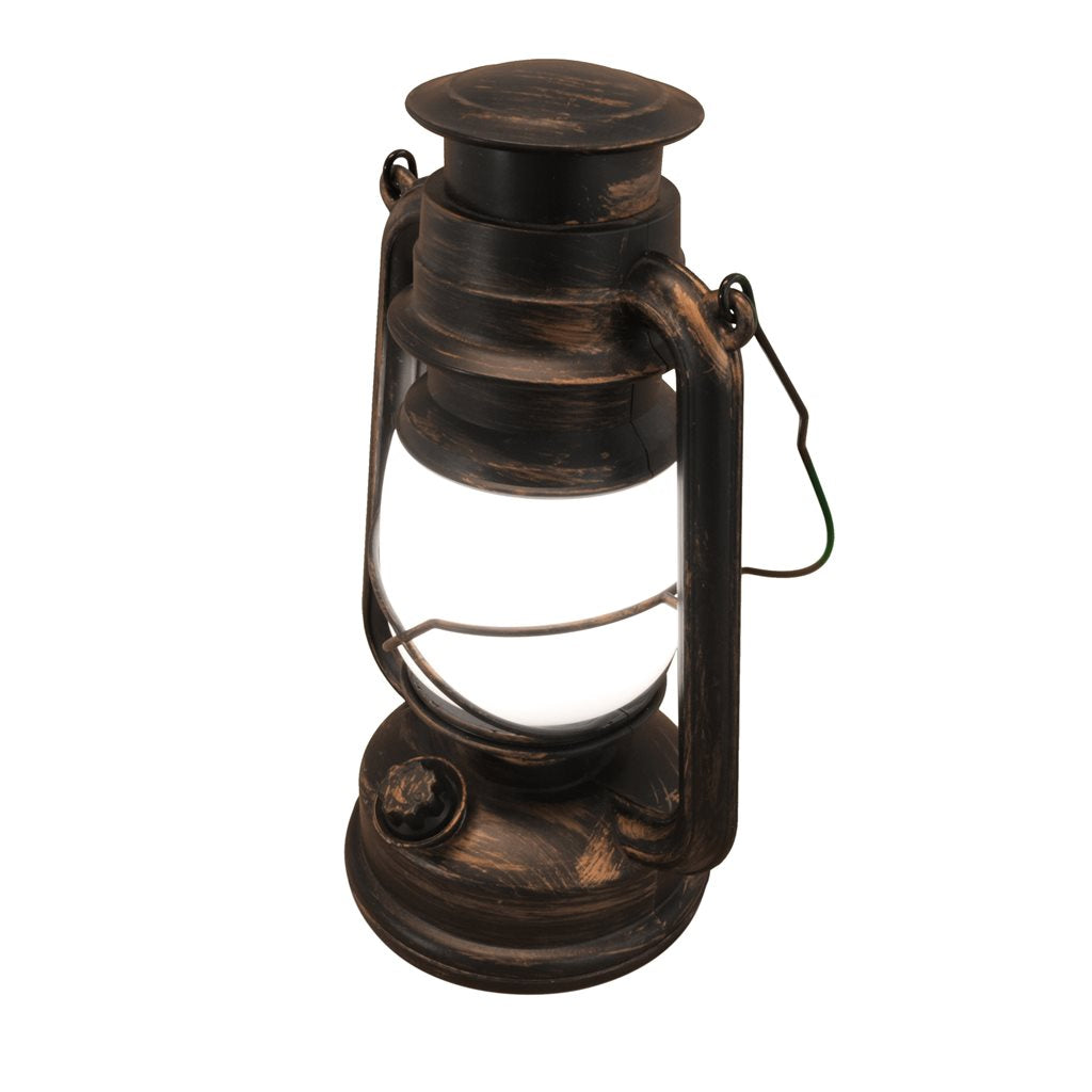 Lámpara petroleo a pilas 3xAA LED retro, estilo clásico, altura 24 cm