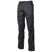 Pantalones BDU negros estilo US, 65% poliéster 35% algodón