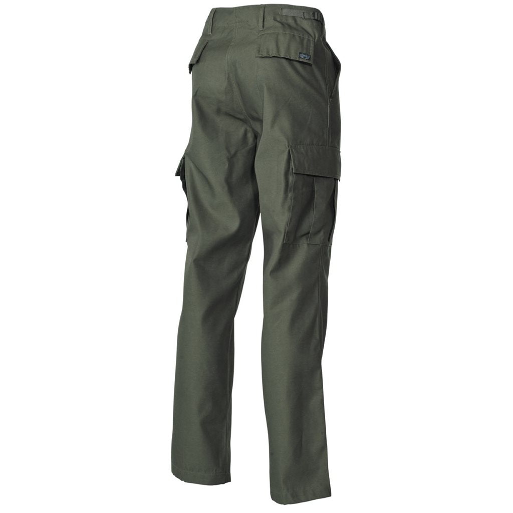 Pantalones BDU verdes, 65% poliéster 35% algodón