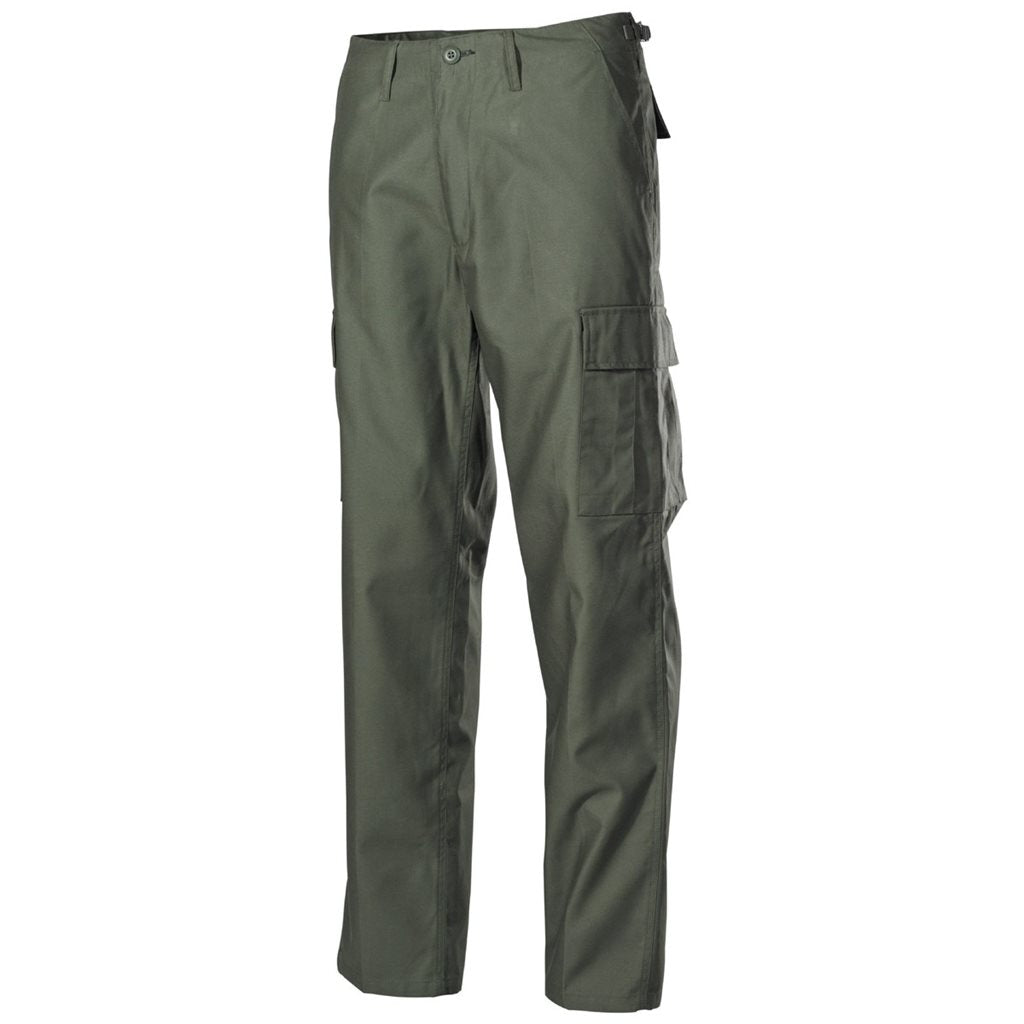 Pantalones BDU verdes, 65% poliéster 35% algodón