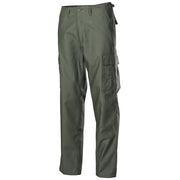 Pantalones BDU verdes, 65% poliéster 35% algodón