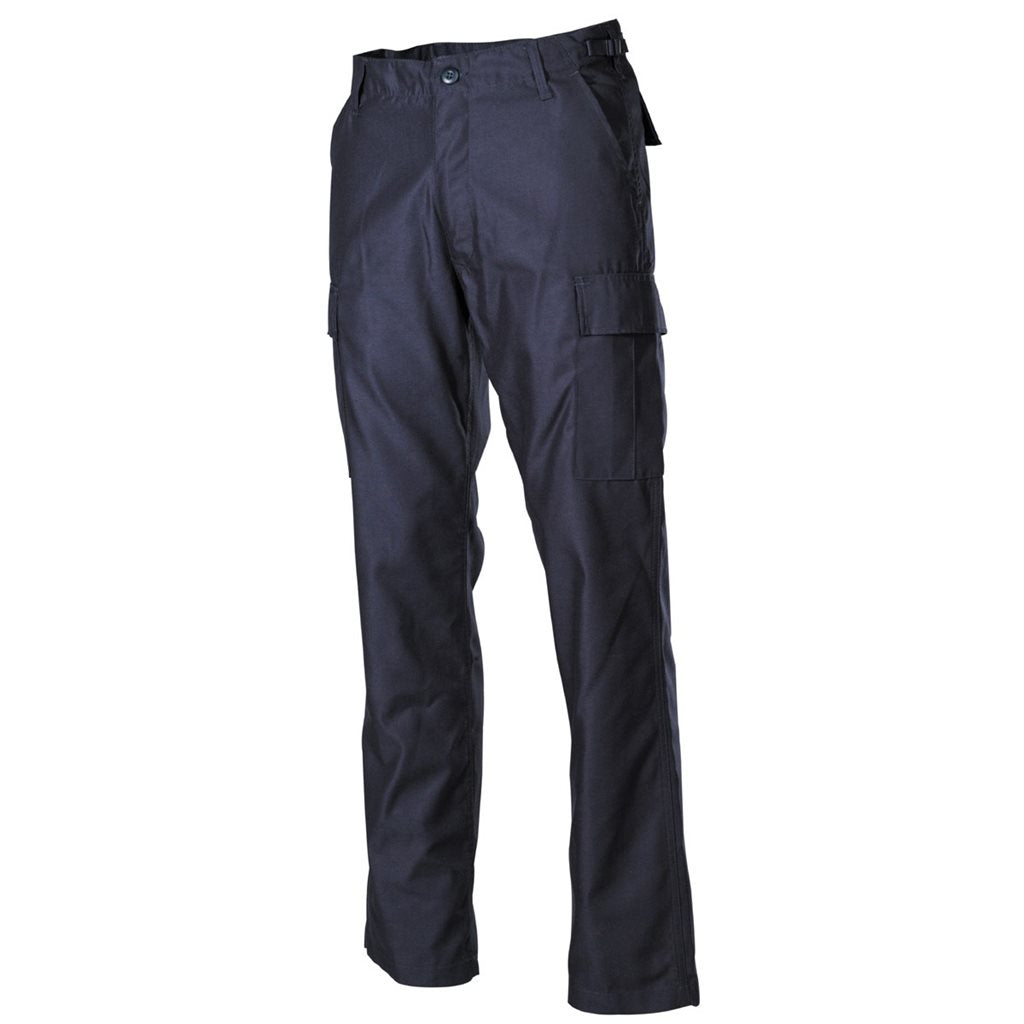 Pantalones BDU US azules, corte clásico, 65% poliéster 35% algodon