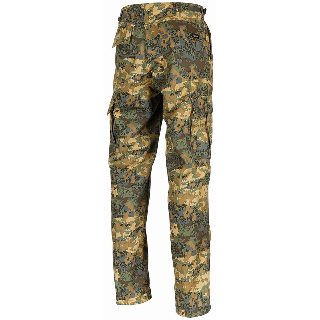 Pantalones corte BDU camuflaje austríaco 03 Tarnanzug, 65% poliéster 35% algodón