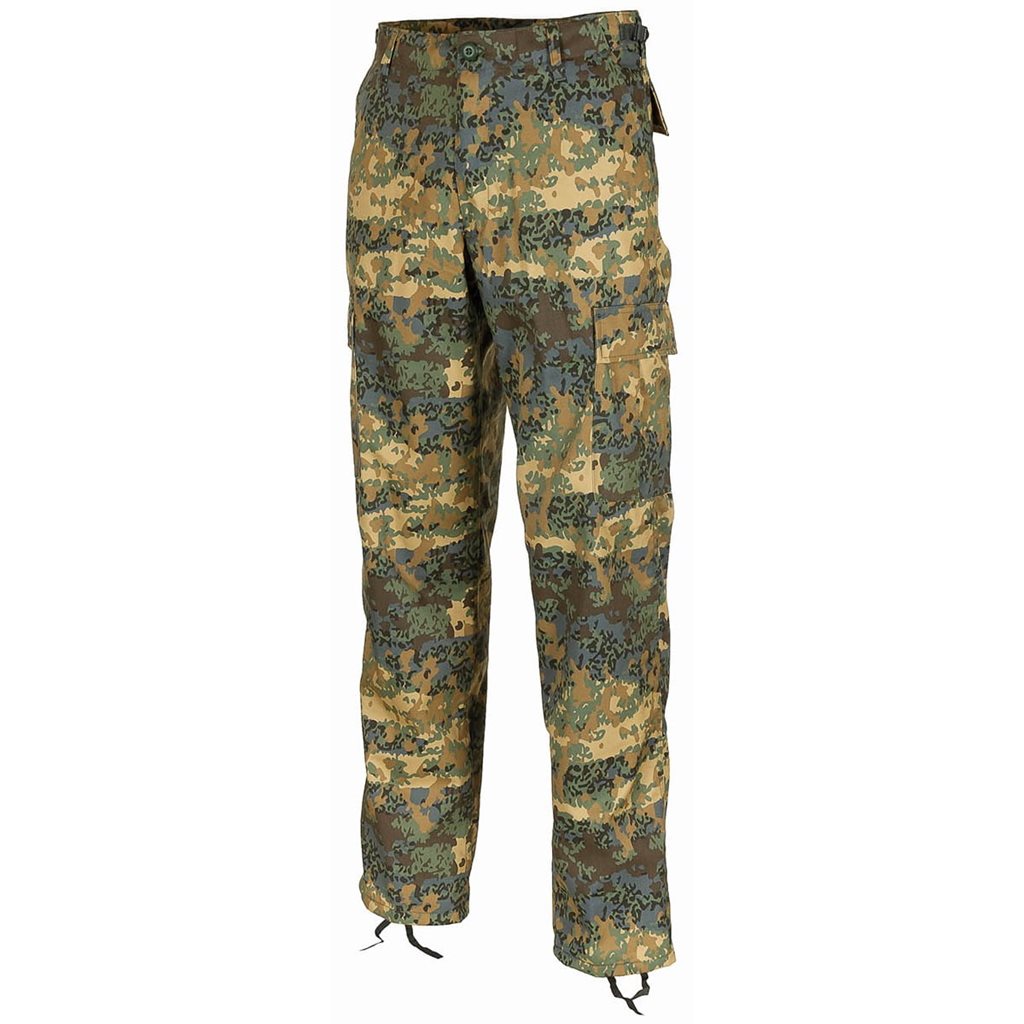 Pantalones corte BDU camuflaje austríaco 03 Tarnanzug, 65% poliéster 35% algodón