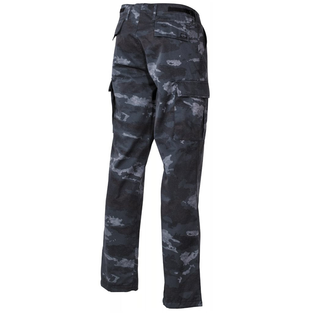 Pantalones corte BDU US en camuflaje HDT, 65% poliéster 35% algodón