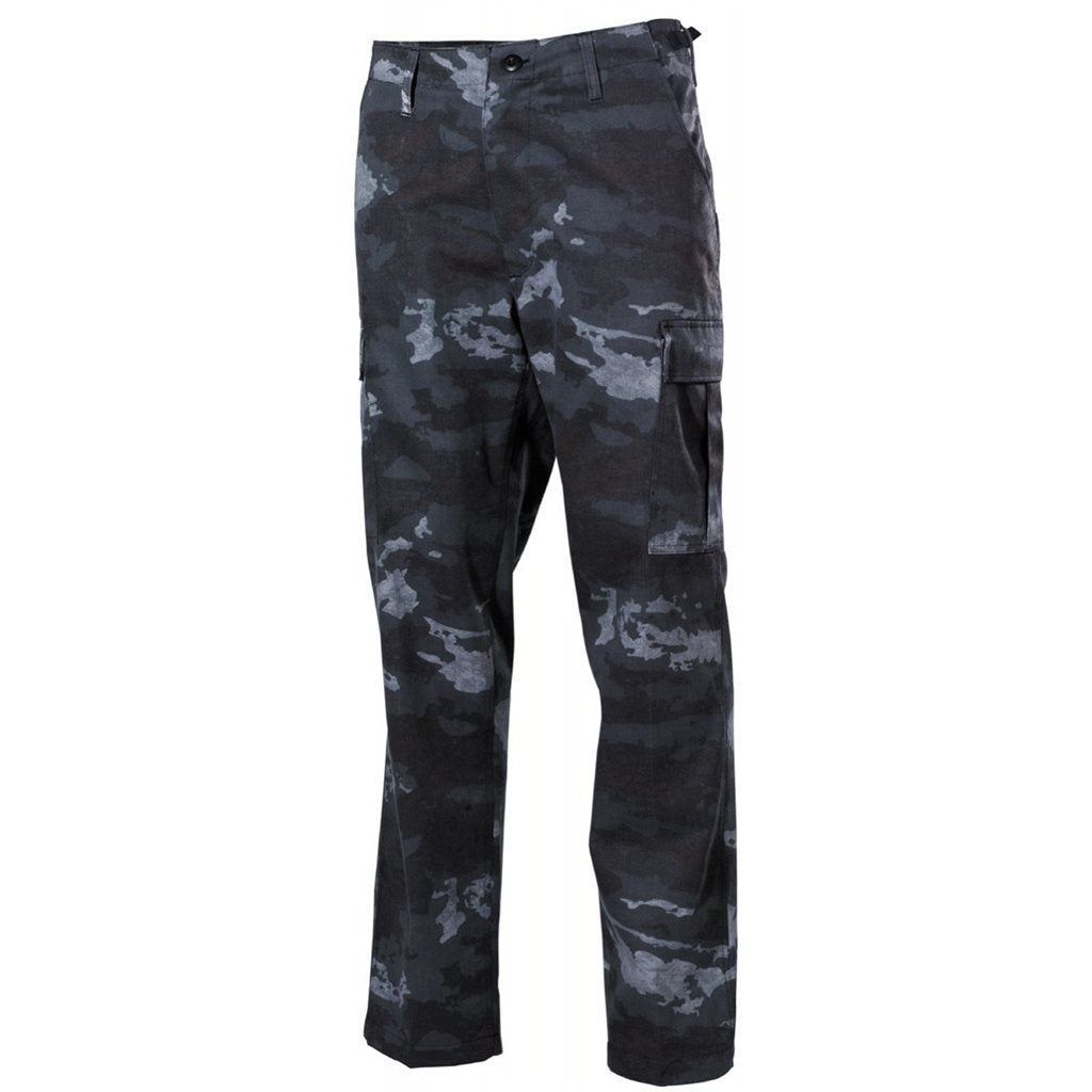 Pantalones corte BDU US en camuflaje HDT, 65% poliéster 35% algodón