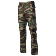 Pantalones BDU corte US camuflaje Woodland 65% poliéster 35% algodón