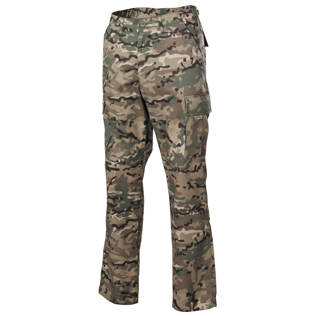 Pantalones US BDU estilo Army, 65% poliéster 35% algodón, pantalón cargo con bolsillos