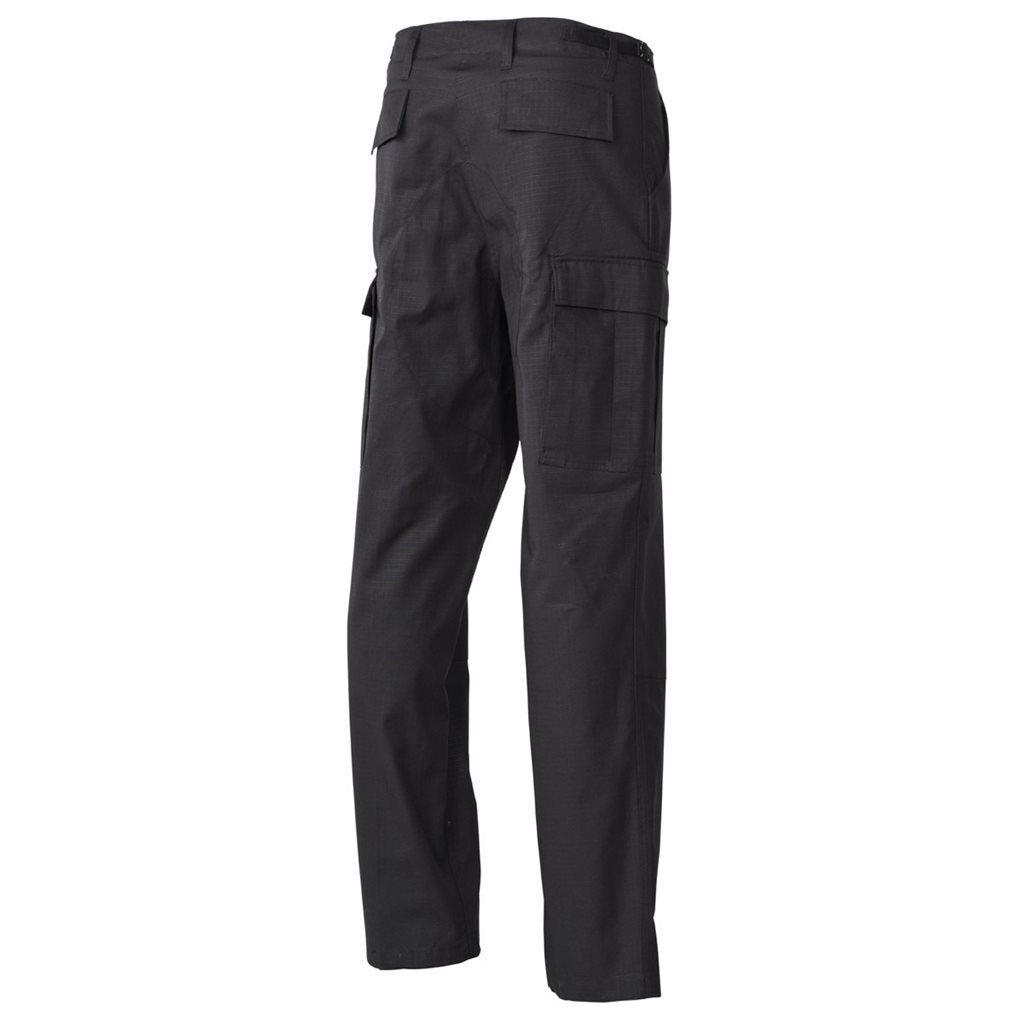 Pantalones US corte BDU negros en tejido rip-stop 100% algodon