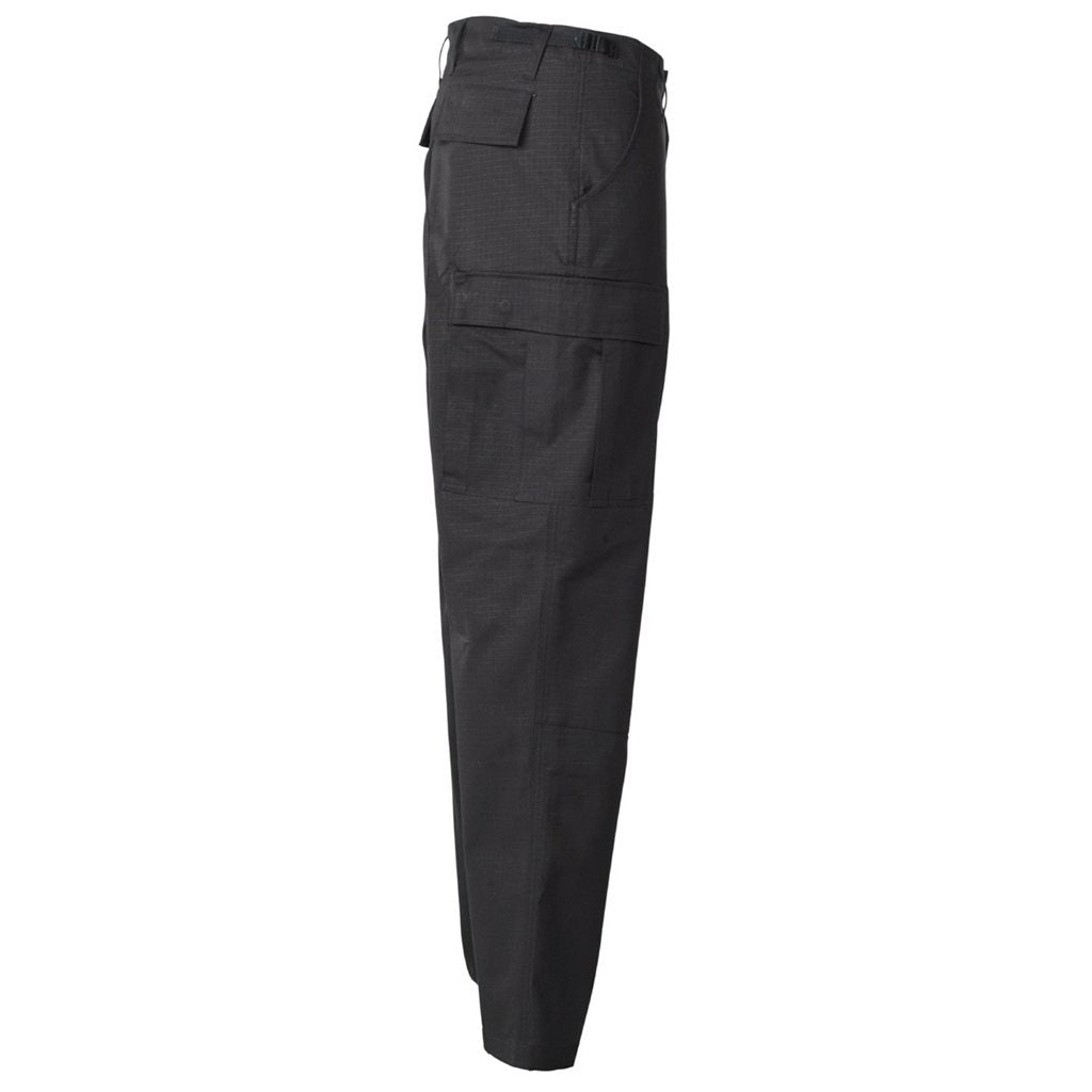 Pantalones US corte BDU negros en tejido rip-stop 100% algodon