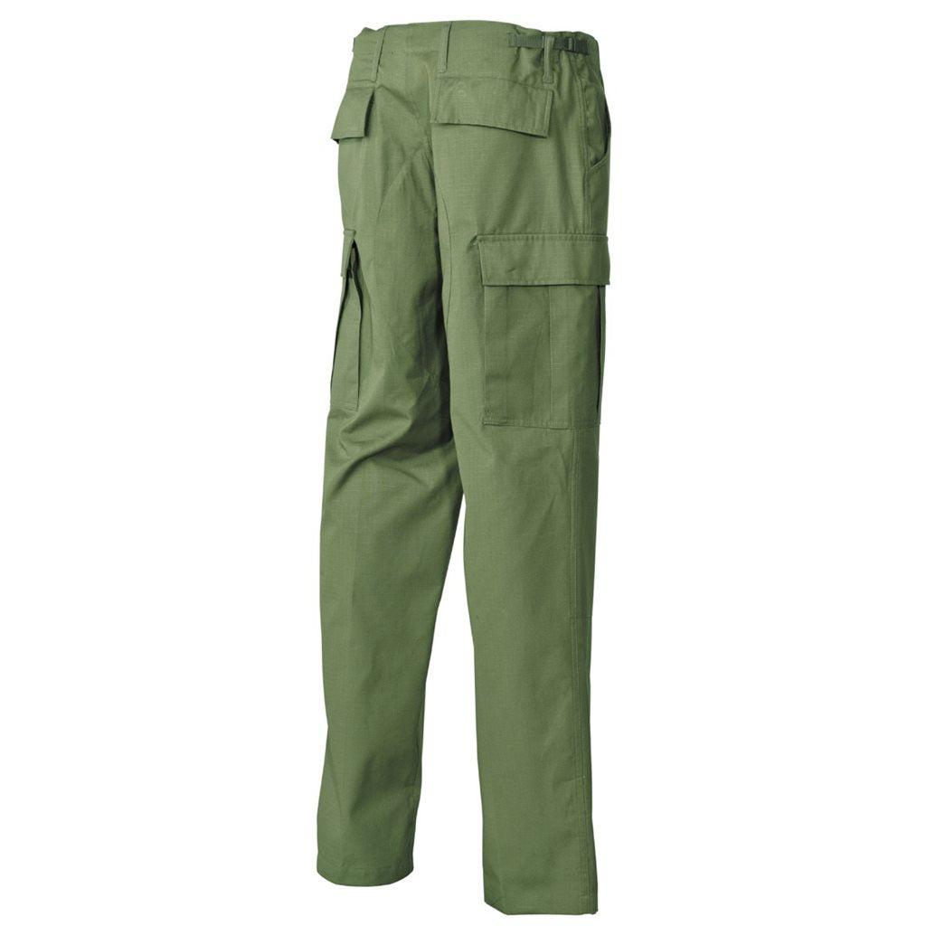 Pantalones BDU rip-stop verdes estilo US, 100% algodón