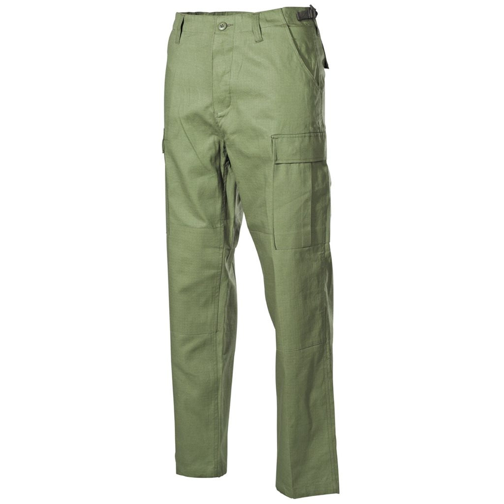 Pantalones BDU rip-stop verdes estilo US, 100% algodón