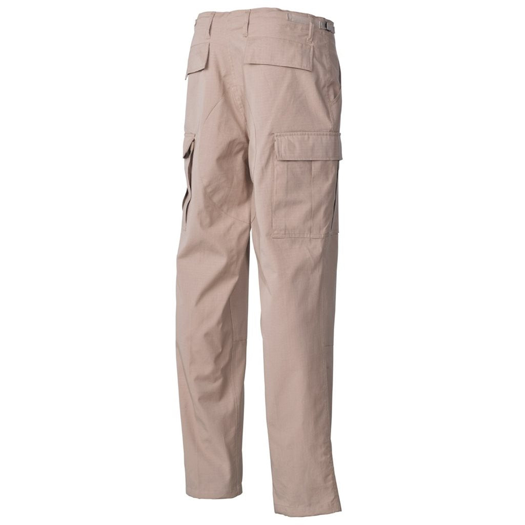Pantalones BDU corte US en rip-stop 100% algodón color arena