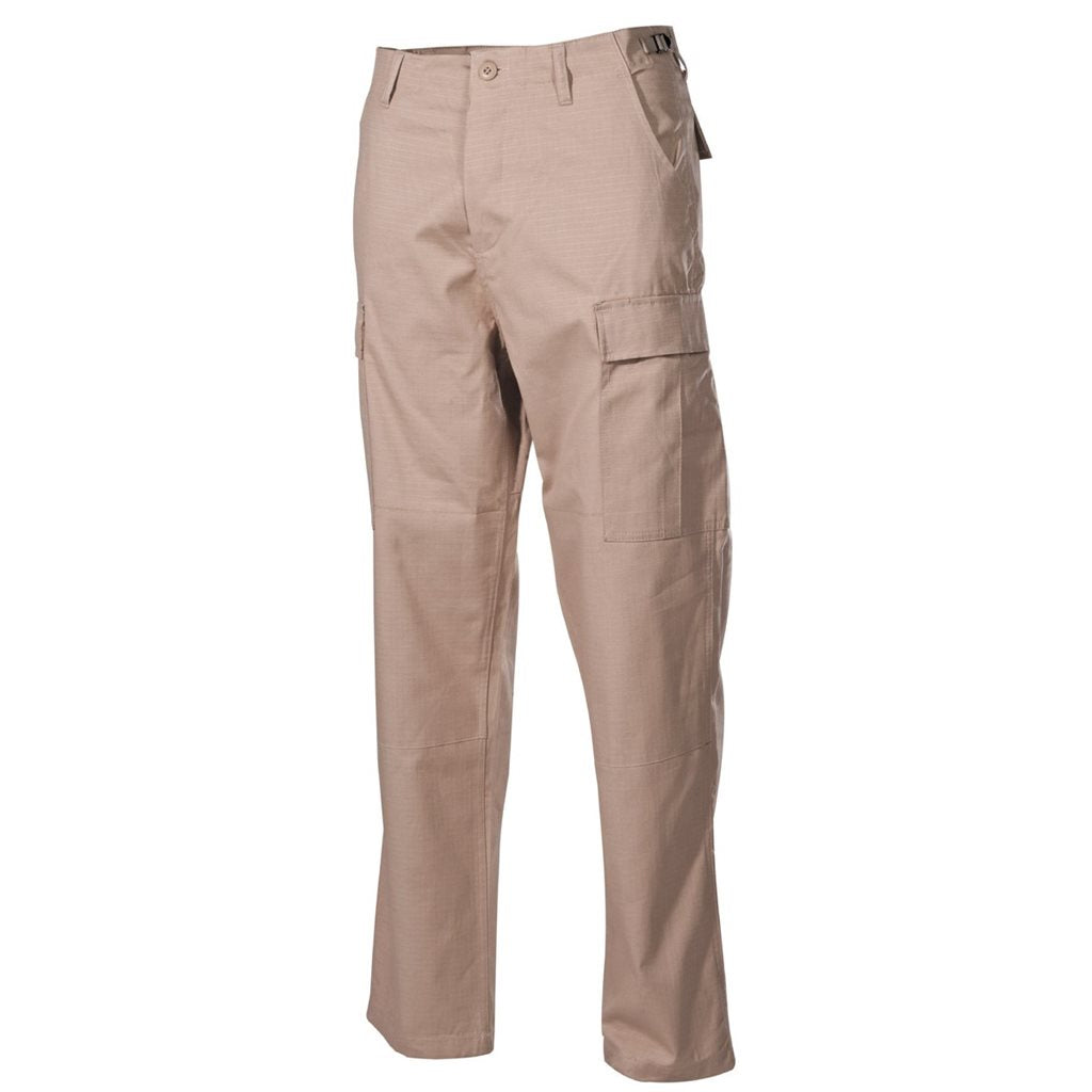 Pantalones BDU corte US en rip-stop 100% algodón color arena