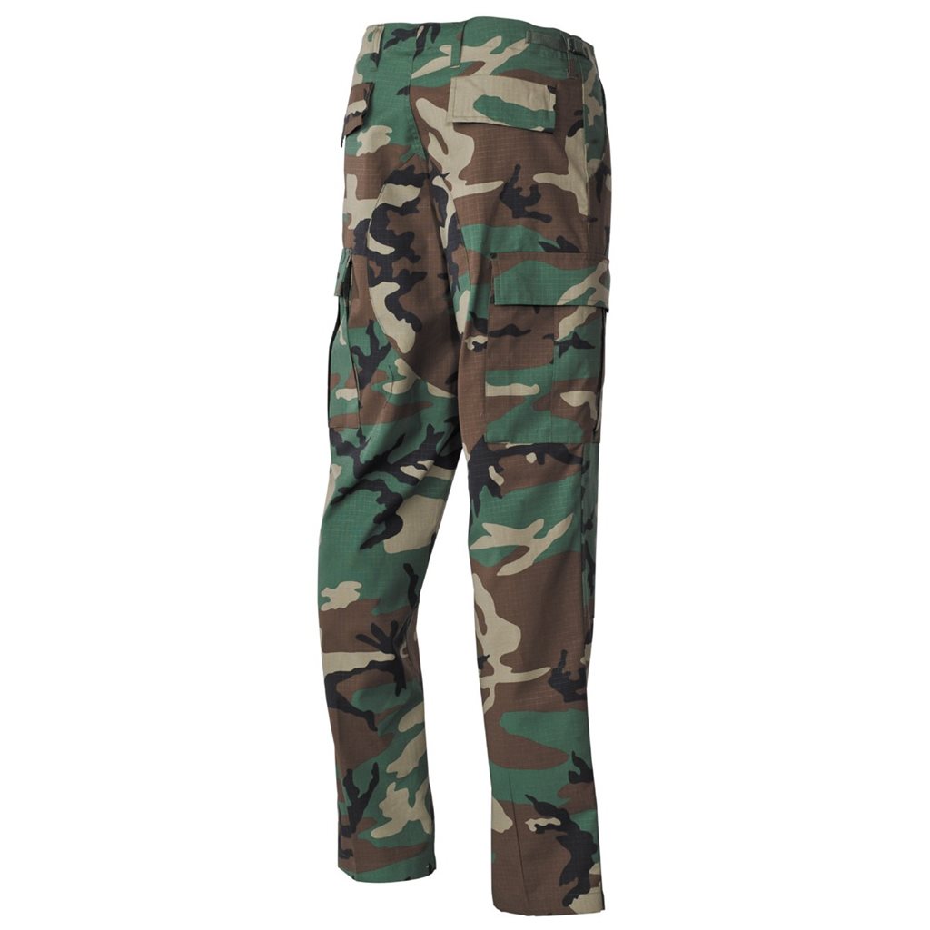 Pantalones BDU rip-stop camuflaje Woodland en 100% algodón