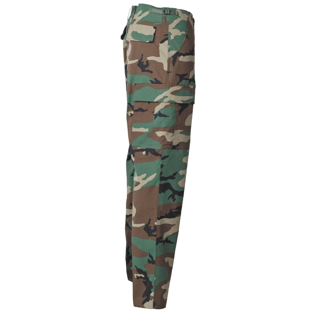 Pantalones BDU rip-stop camuflaje Woodland en 100% algodón