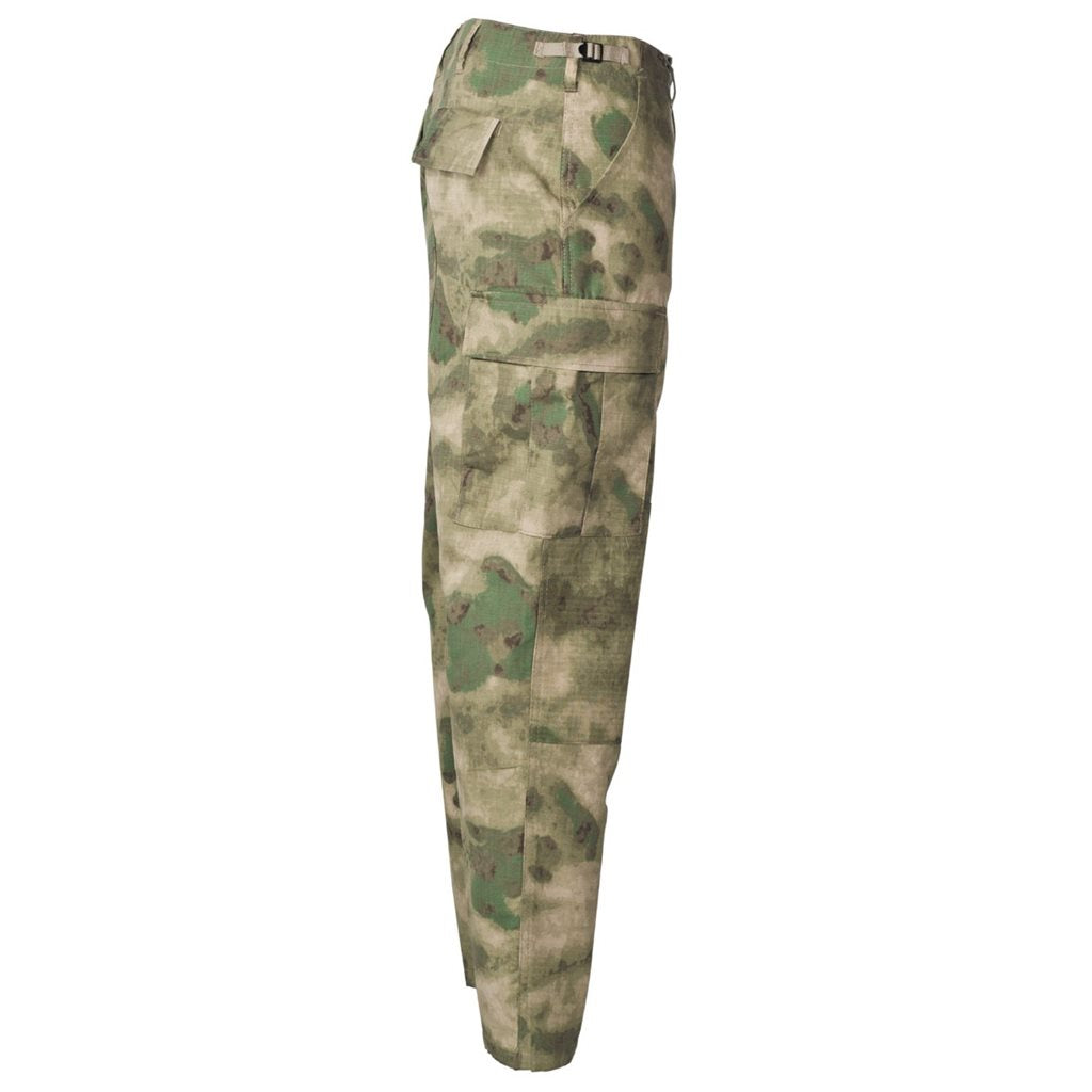 Pantalones BDU rip-stop camuflaje HDT FG con ajuste de cintura